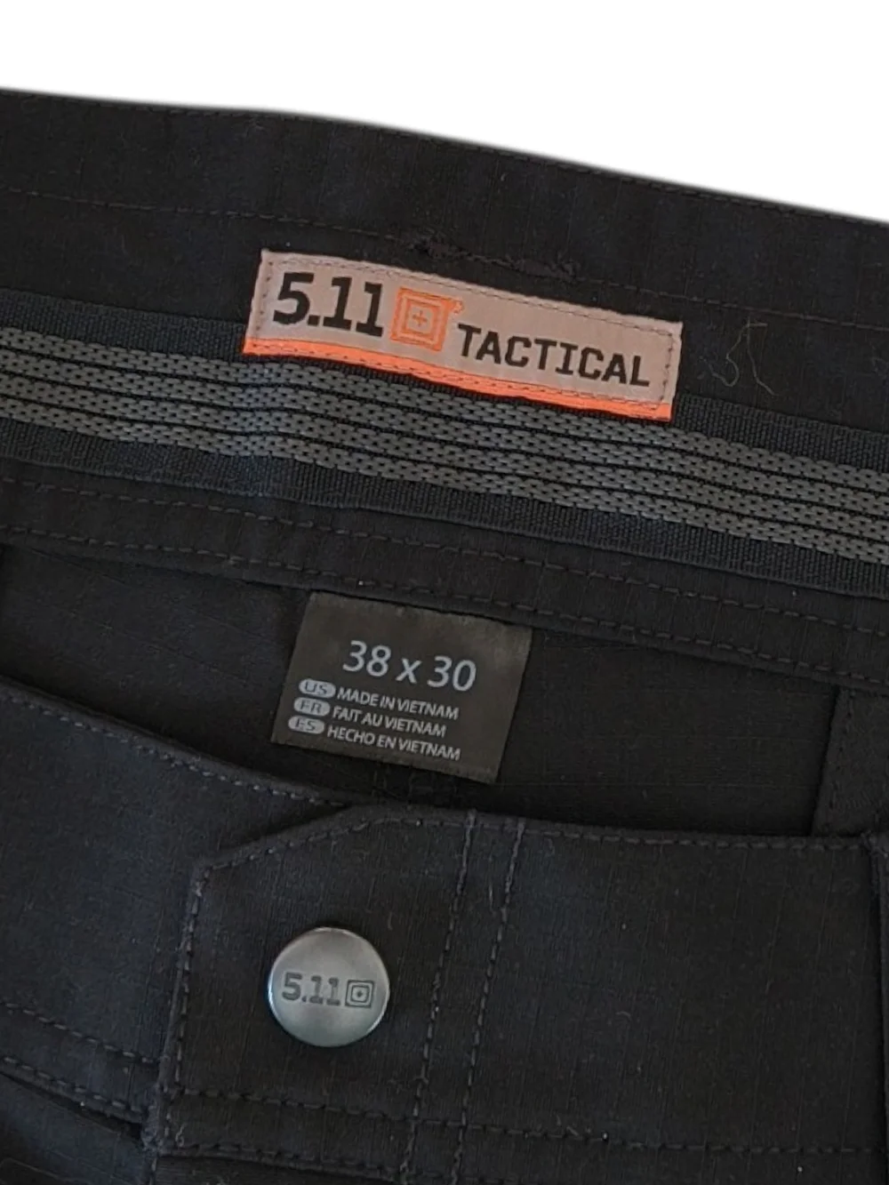 5.11 Tactical Black Cargo Pants - Tactical Utility Design Size 38x30